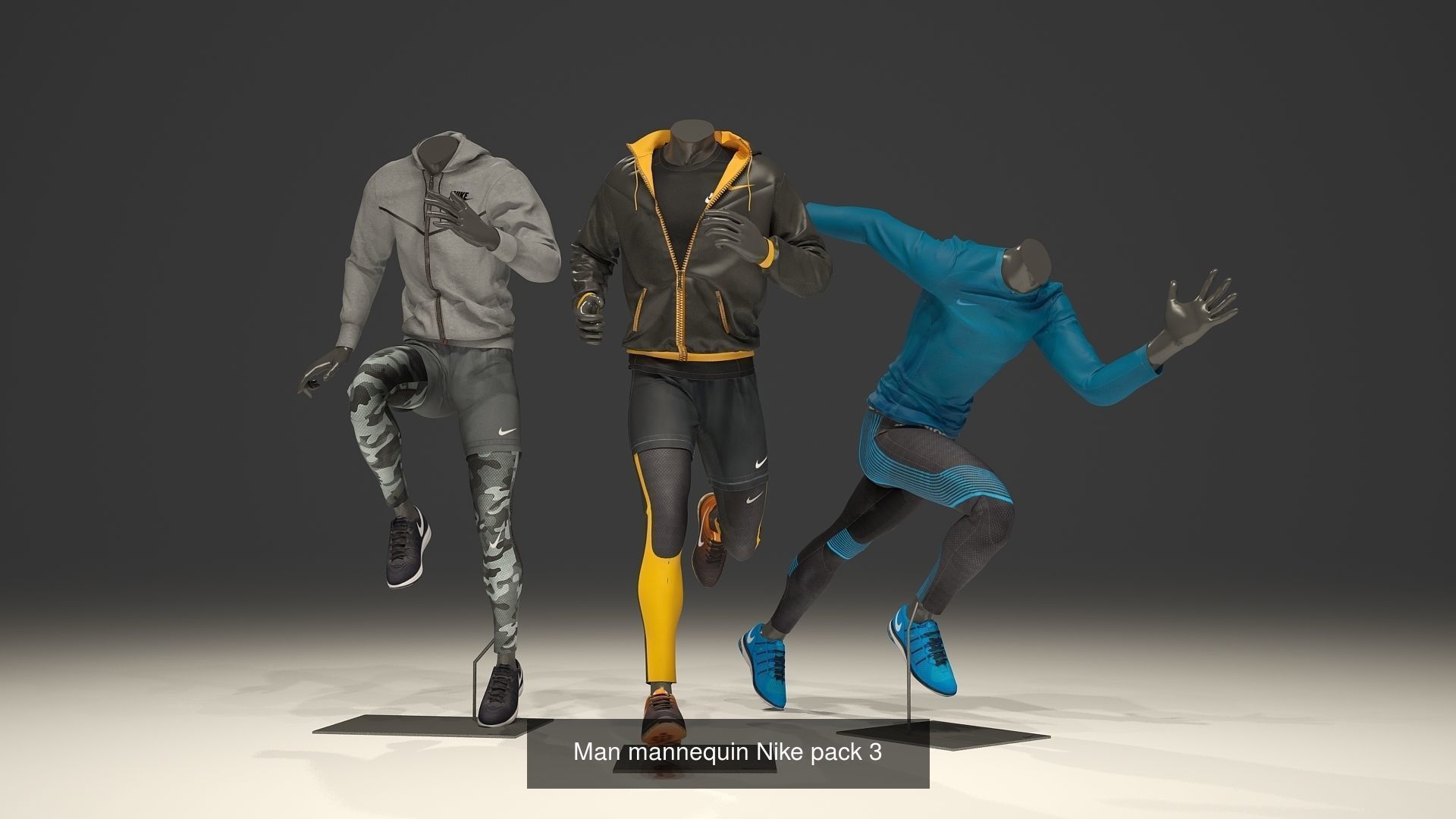 Man mannequin Nike FULL PACK 3D Model Collection_7