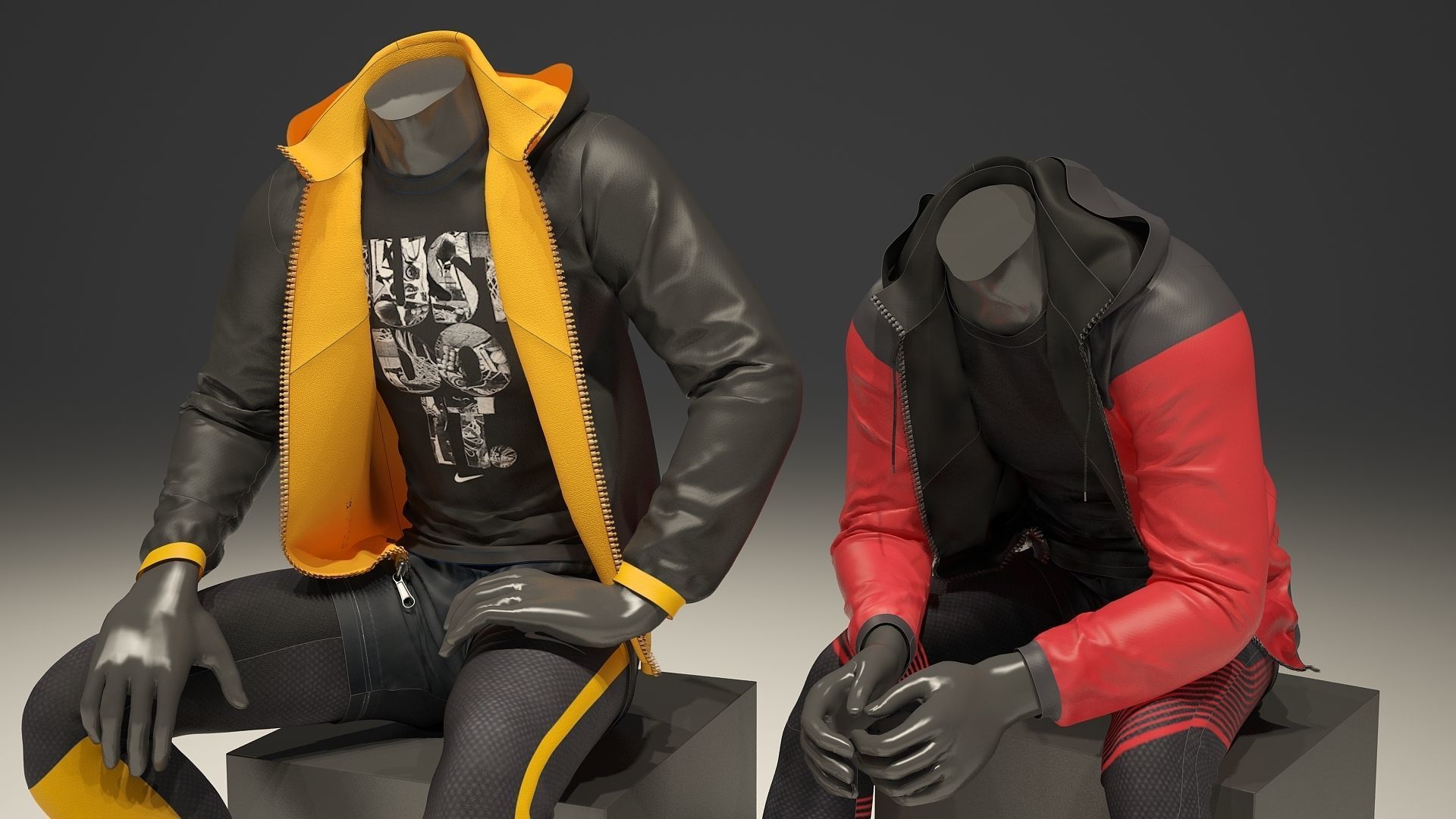 Man mannequin Nike FULL PACK 3D Model Collection_8