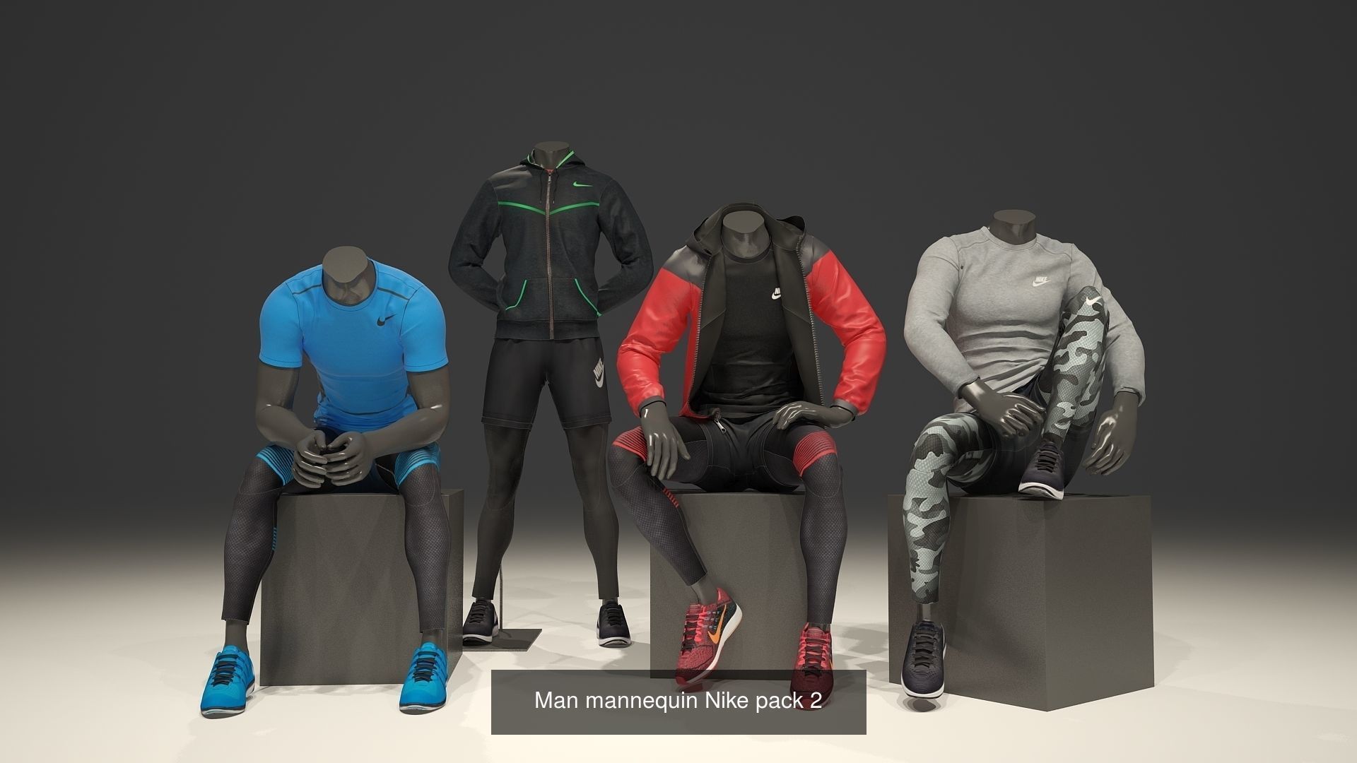 Man mannequin Nike FULL PACK 3D Model Collection_6