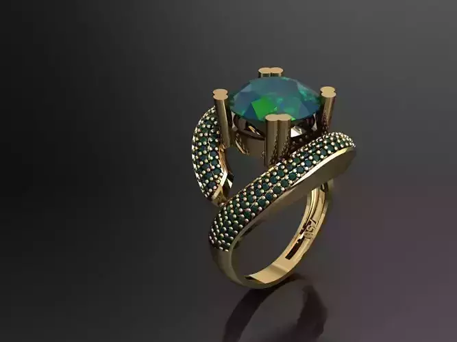 T094- Diamond  solitarie ring