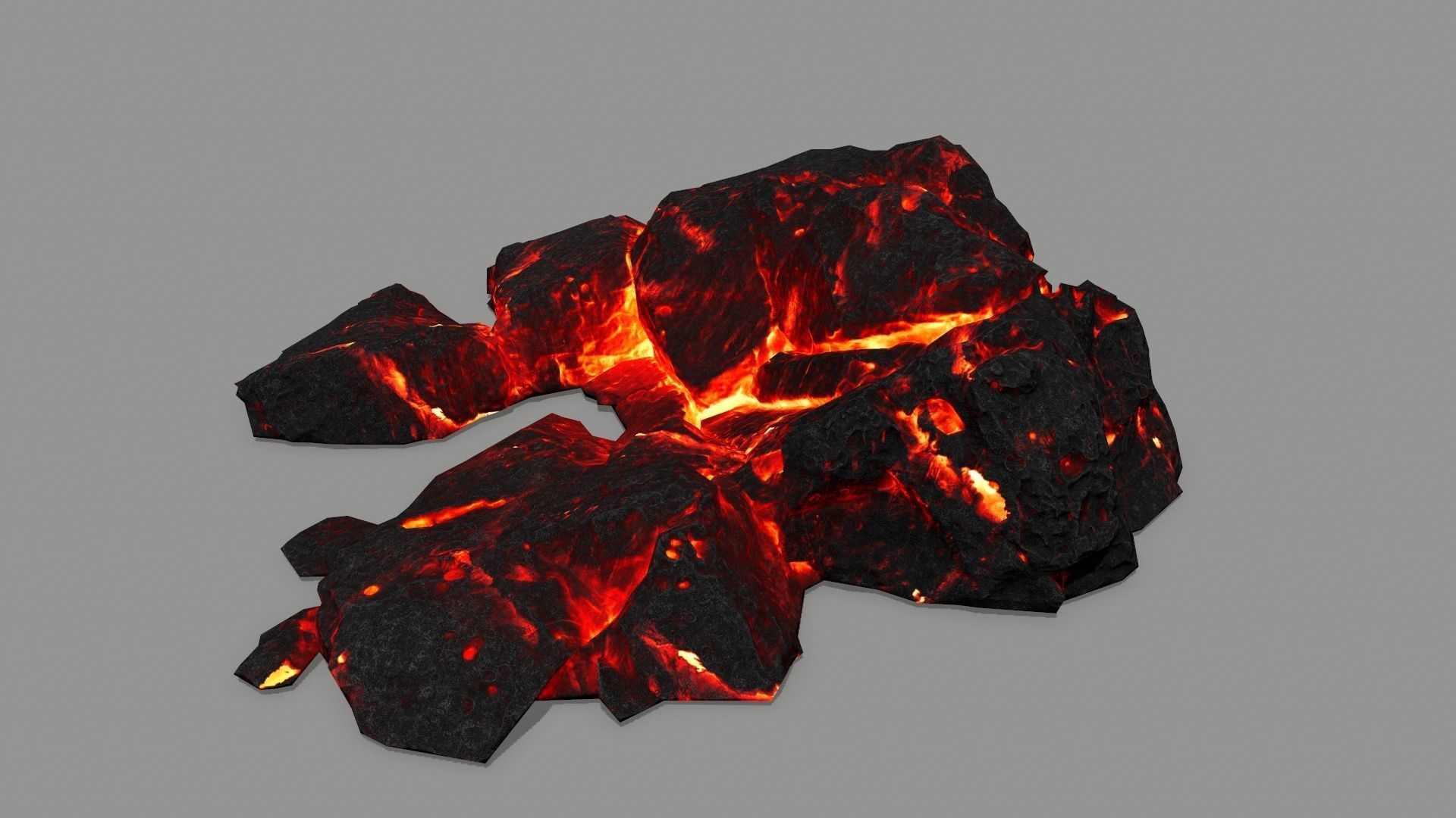 lava rock  Low-poly 3D model_8