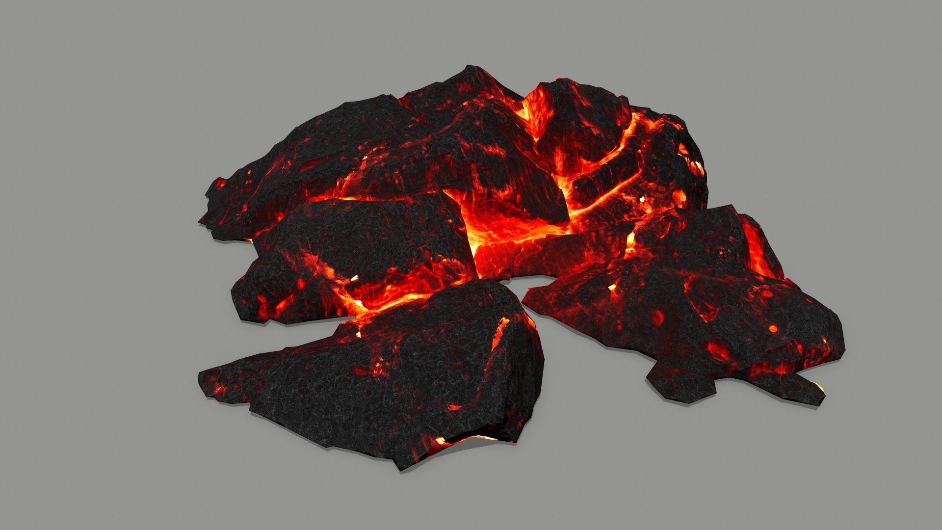 lava rock  Low-poly 3D model_9