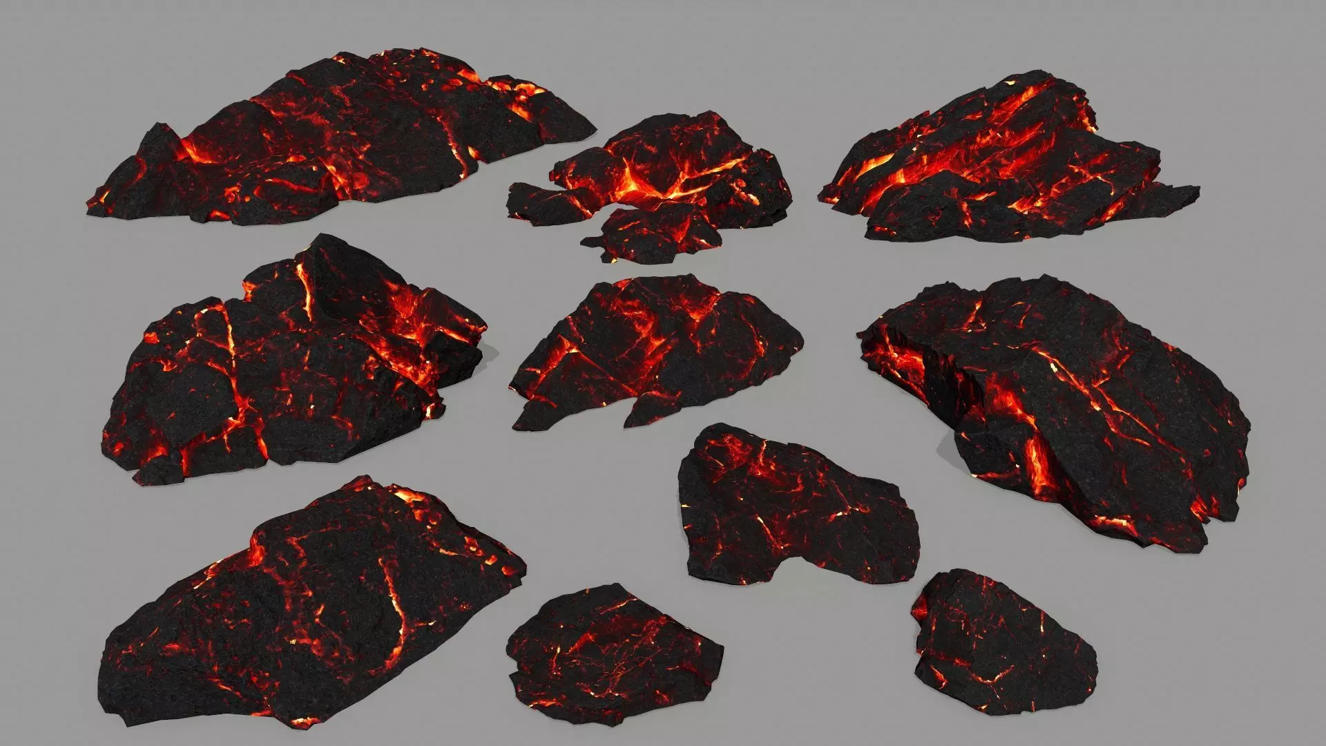 lava rock  Low-poly 3D model_0