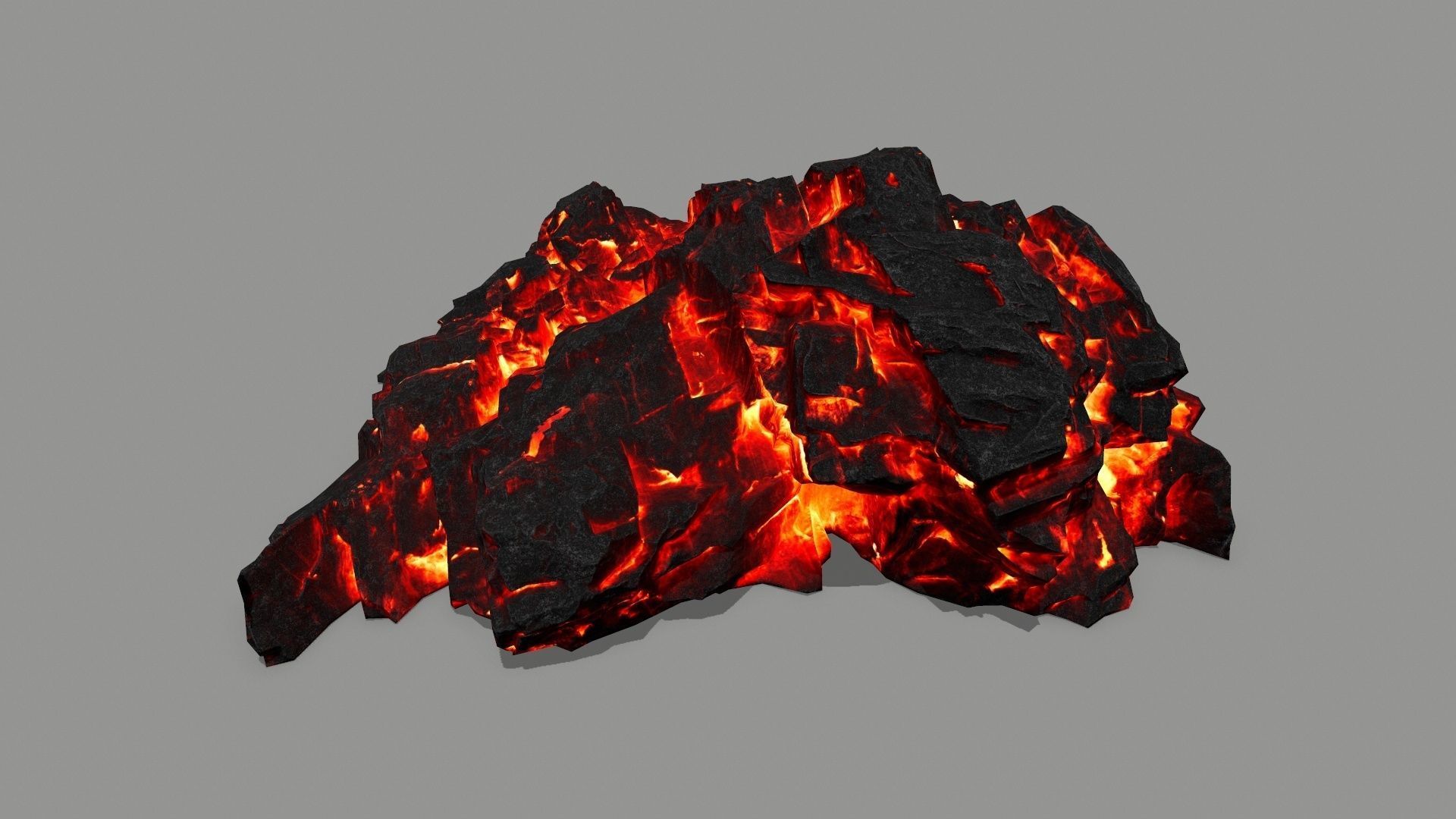 lava rock  Low-poly 3D model_4