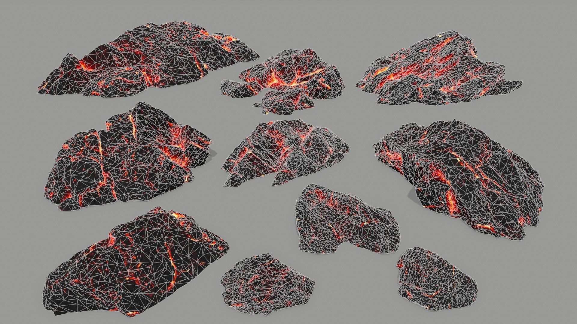 lava rock  Low-poly 3D model_32