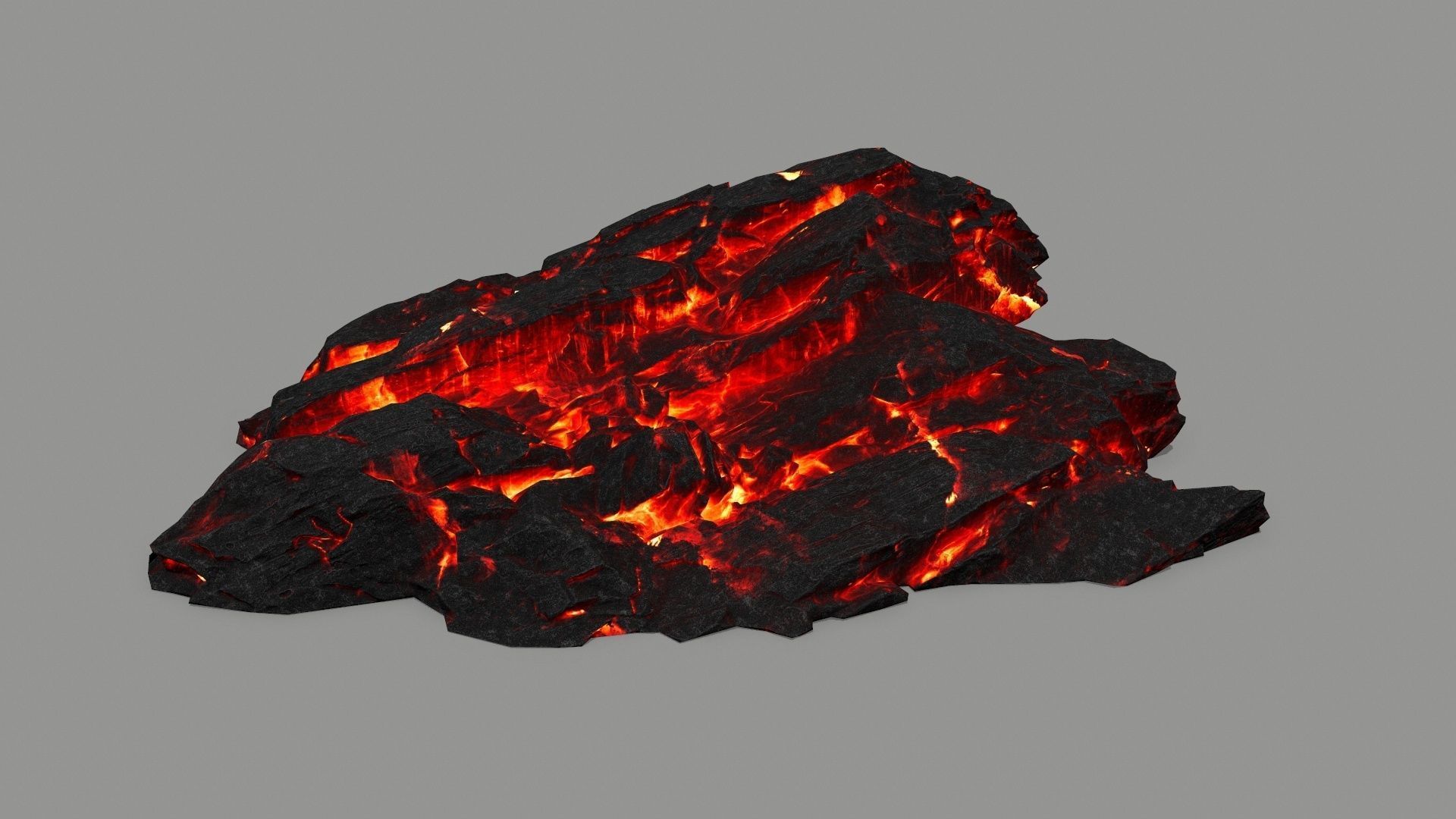 lava rock  Low-poly 3D model_1