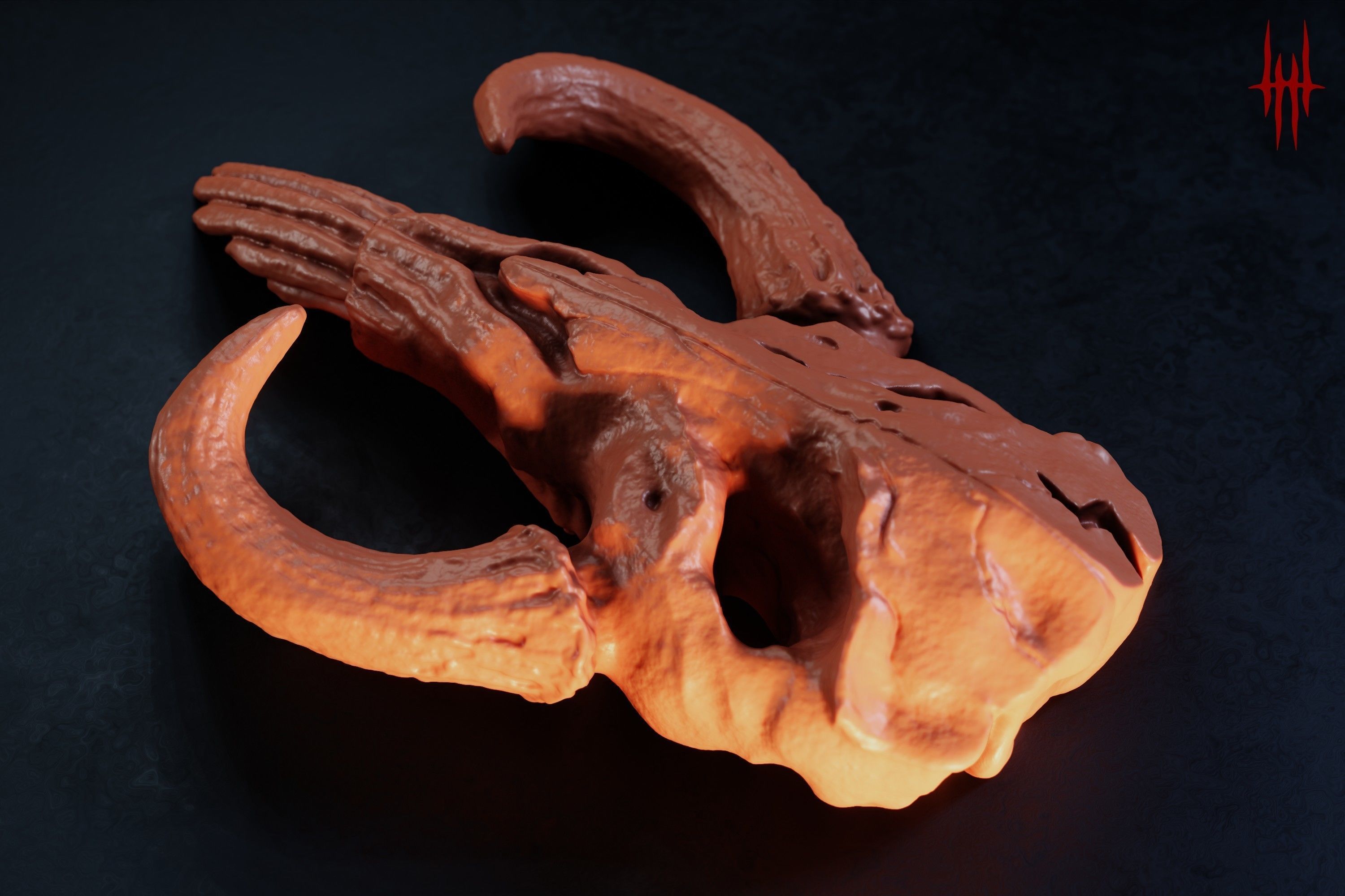 Mythosaur Skull - Inspired by The Mandalorian 3D model 3D printable