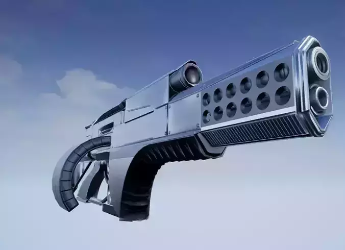 Futuristic Weapon Low Poly Free low-poly 3D model