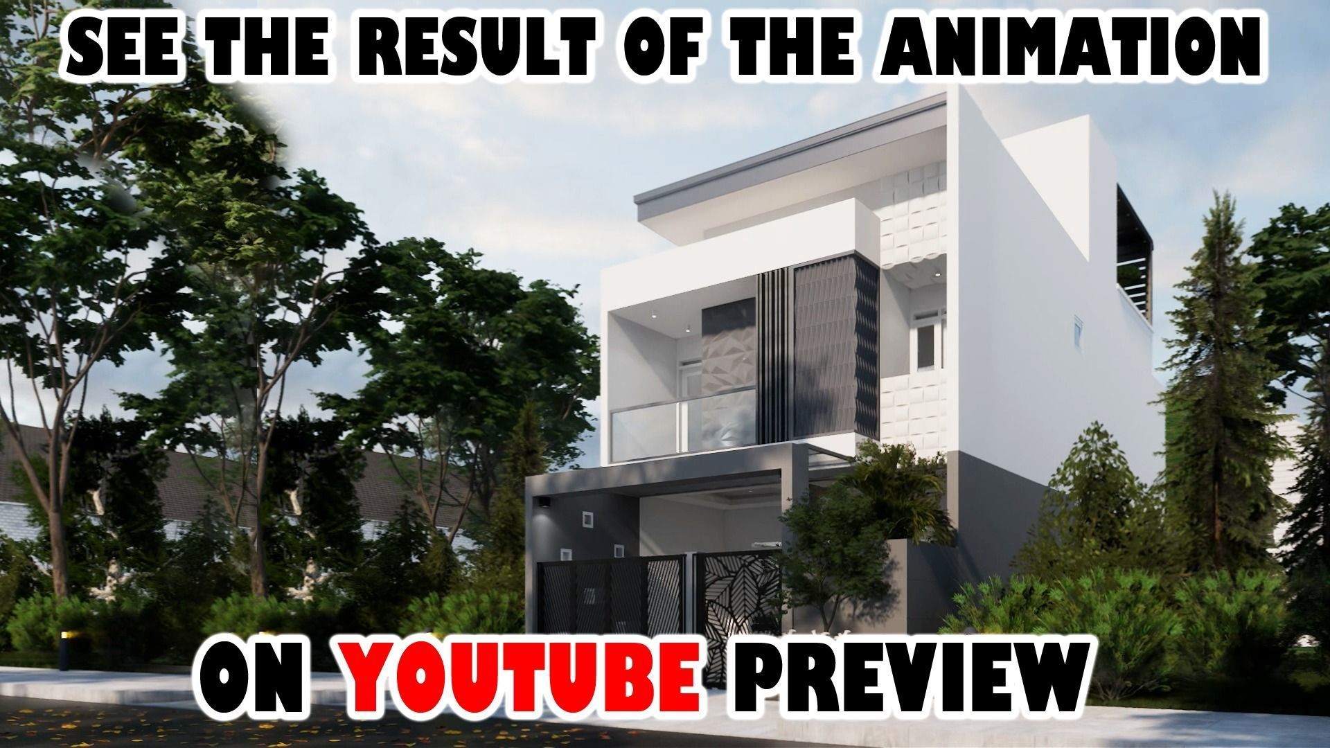 Sketchup enscape exterior and interior  ready for animation 3D model_2