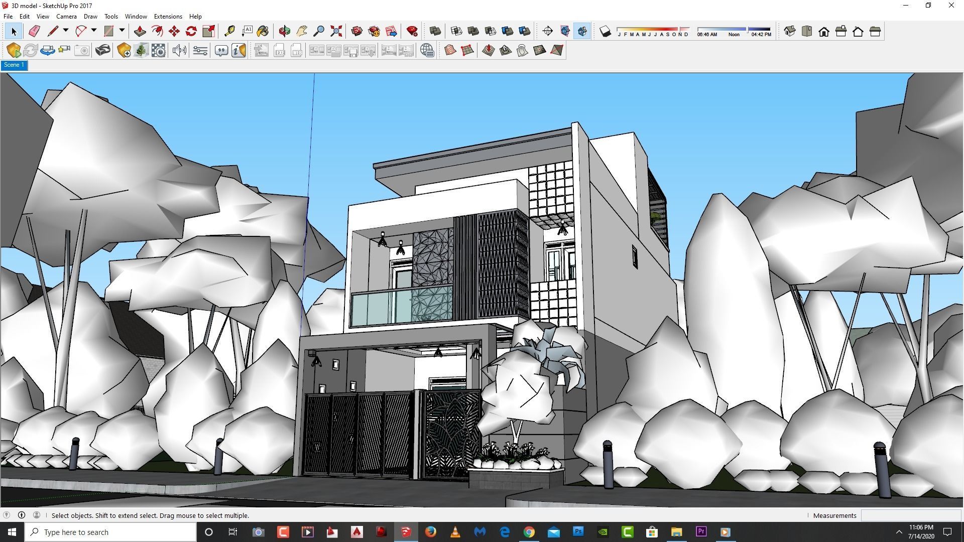 Sketchup enscape exterior and interior  ready for animation 3D model_3