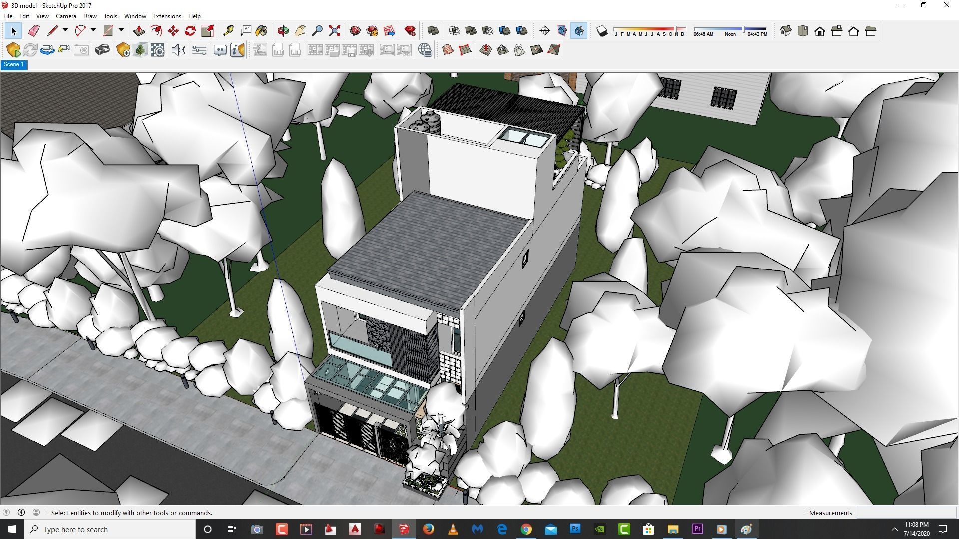 Sketchup enscape exterior and interior  ready for animation 3D model_8