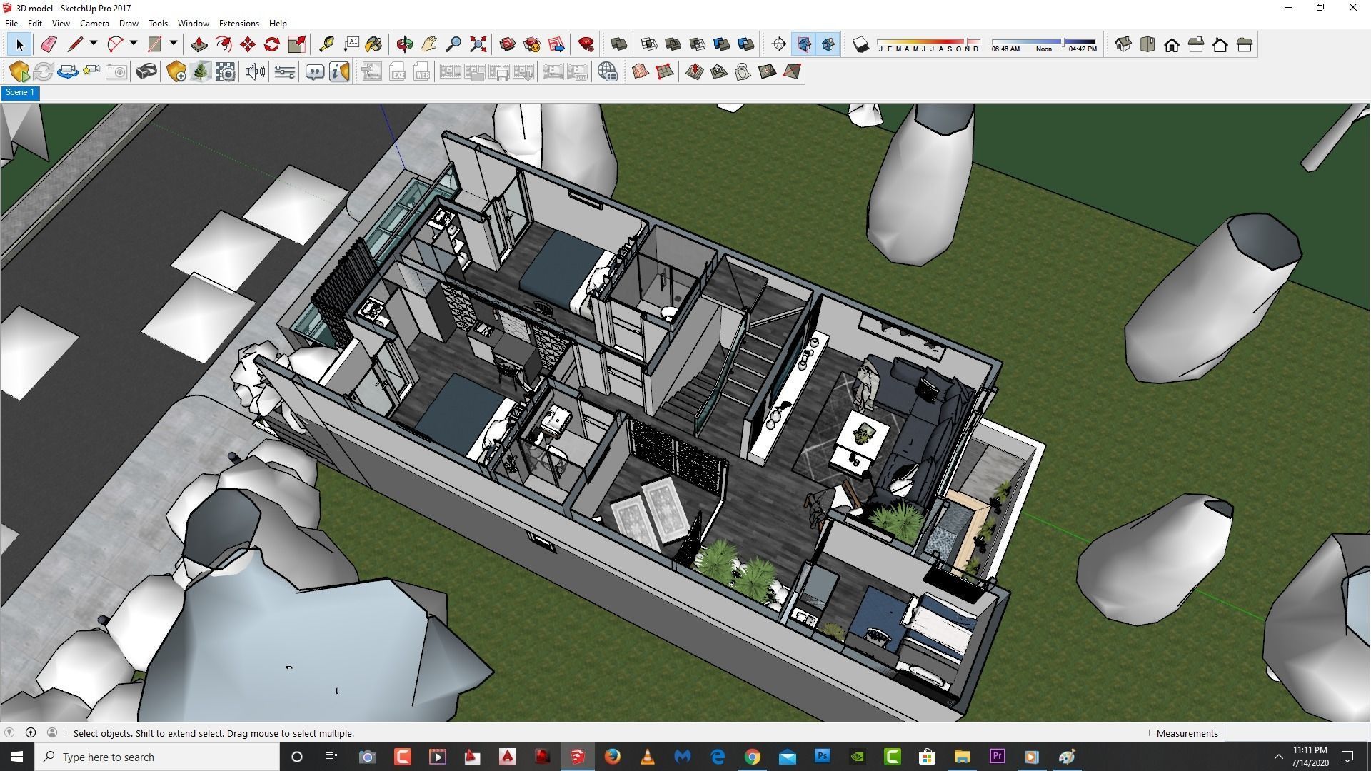 Sketchup enscape exterior and interior  ready for animation 3D model_12