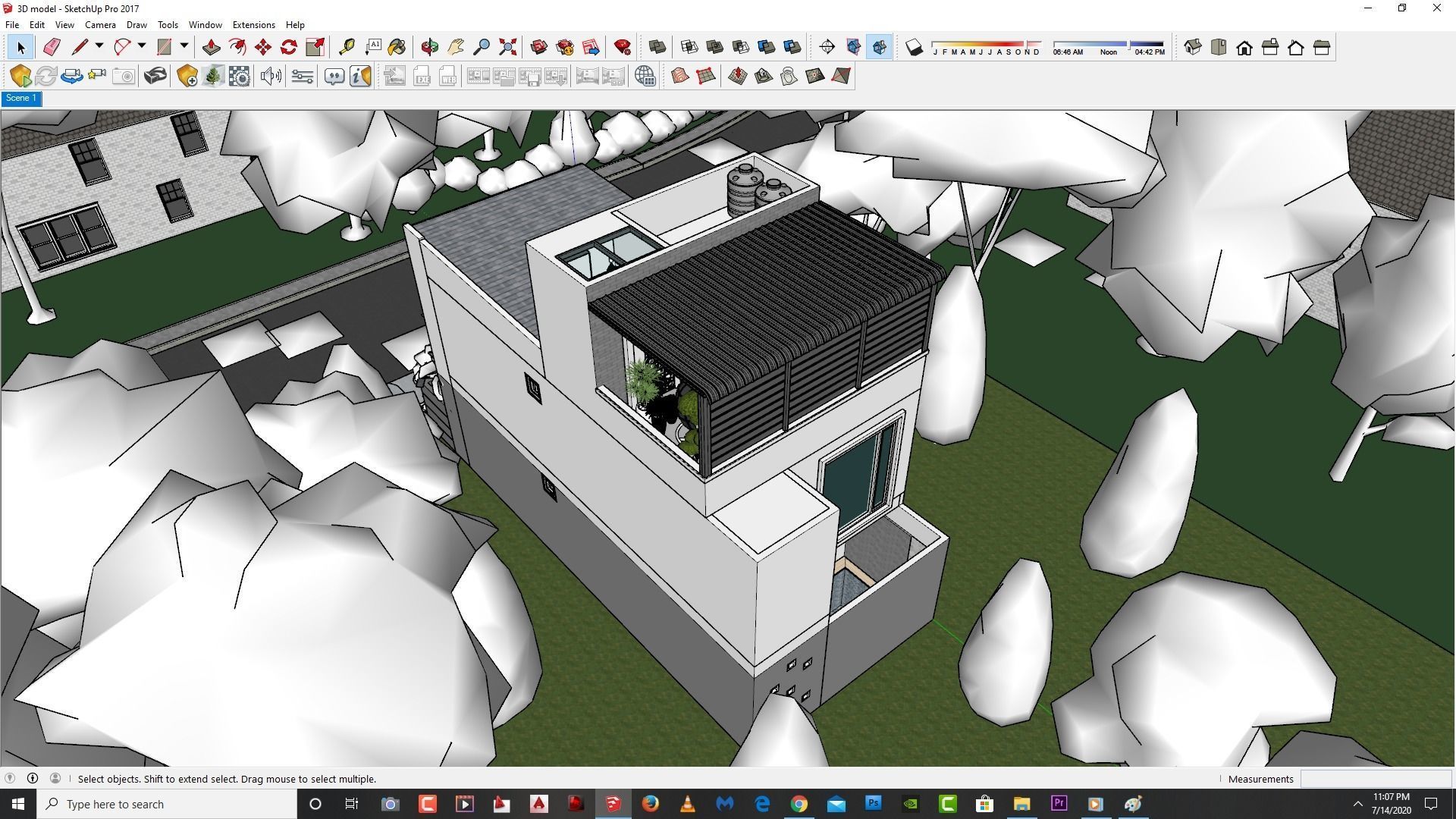 Sketchup enscape exterior and interior  ready for animation 3D model_7