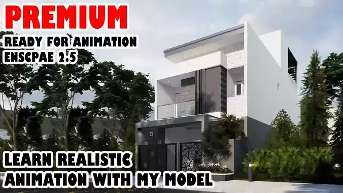 Sketchup enscape exterior and interior  ready for animation