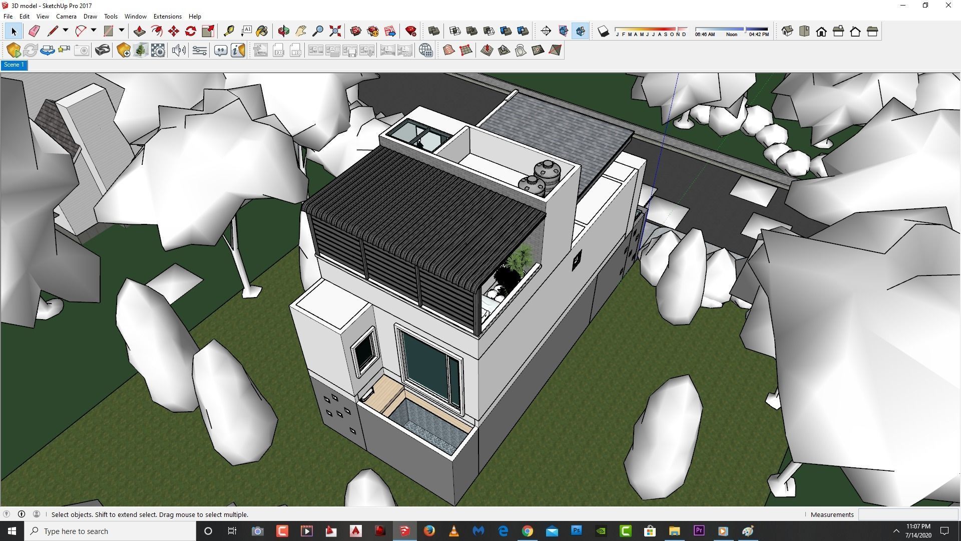 Sketchup enscape exterior and interior  ready for animation 3D model_6
