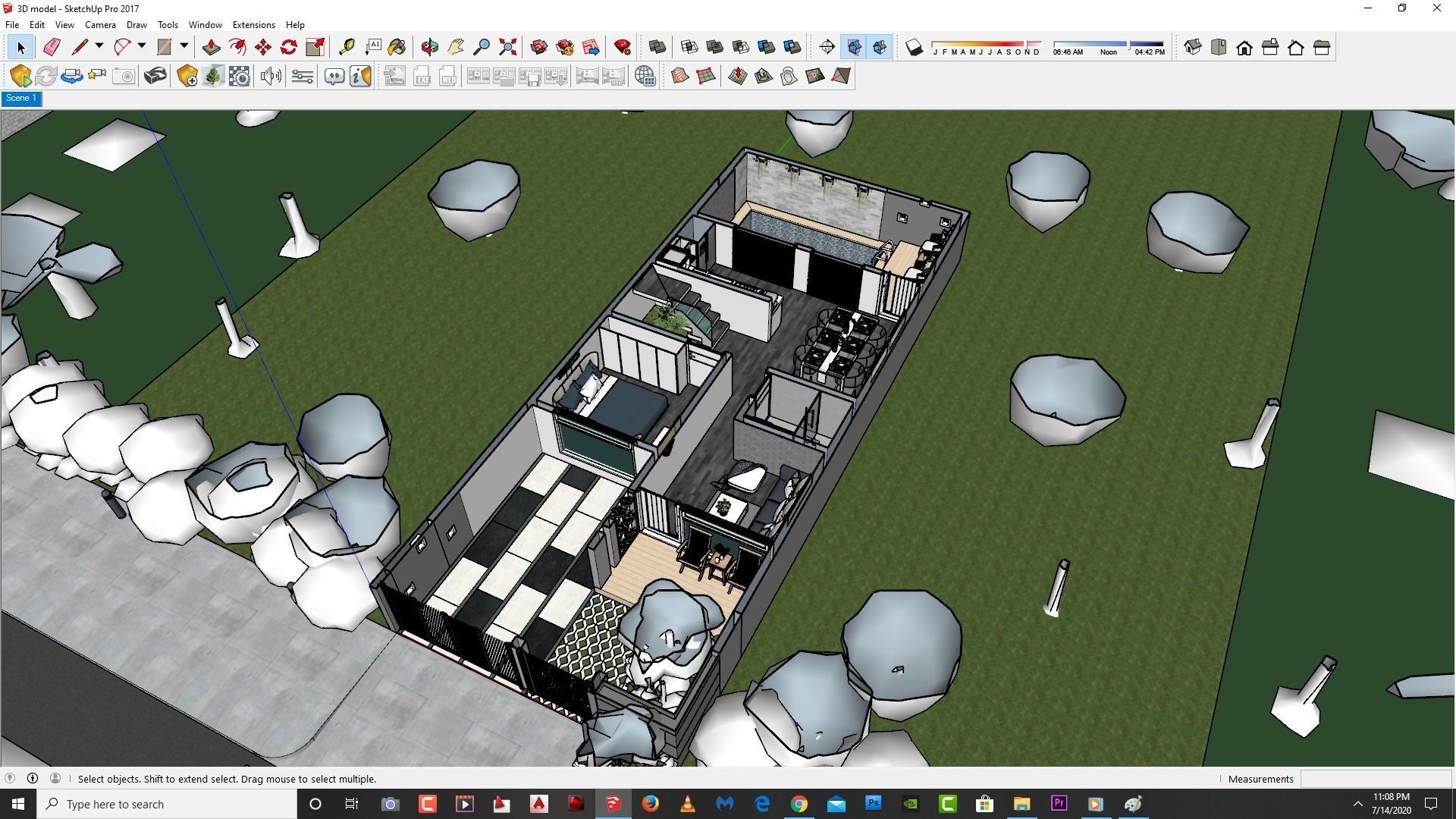 Sketchup enscape exterior and interior  ready for animation 3D model_9