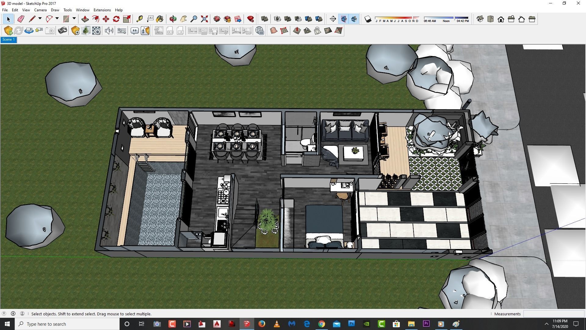 Sketchup enscape exterior and interior  ready for animation 3D model_10