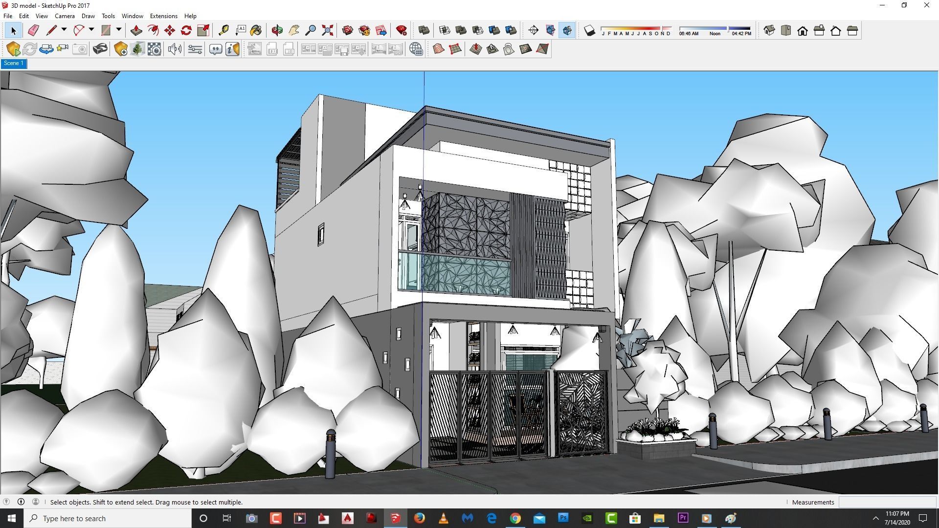 Sketchup enscape exterior and interior  ready for animation 3D model_4