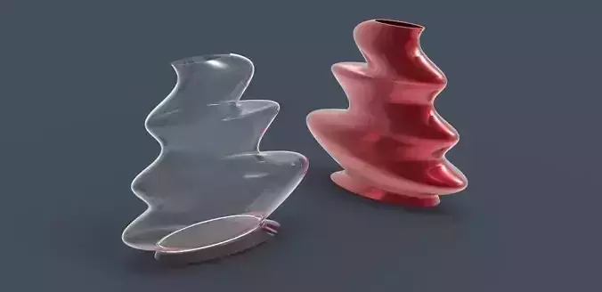 Vase two glass vases 3D print model