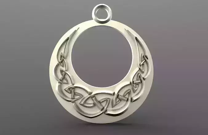 Celtic moon pendant