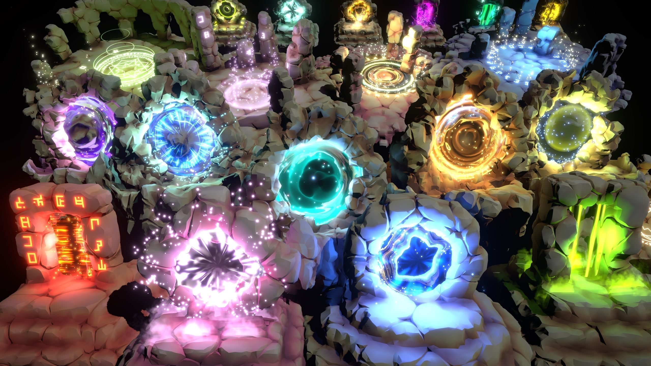 Magic Portals and Props Low-poly 3D model_2