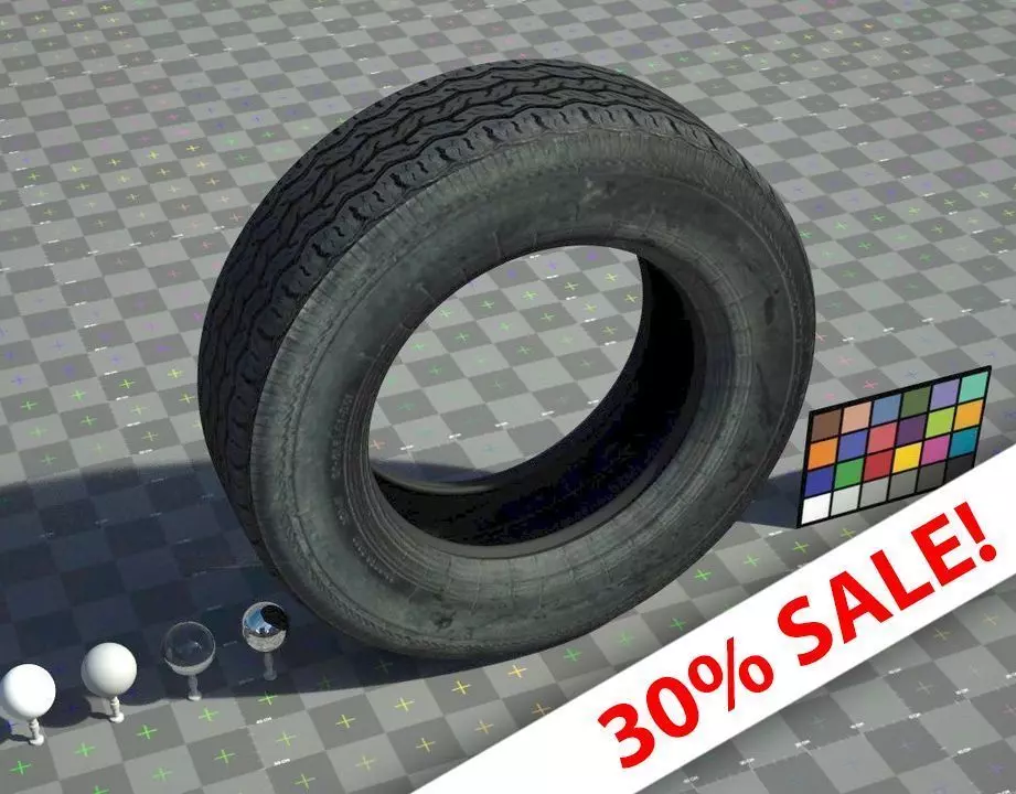 Tire - High Quality Low-poly 3D model