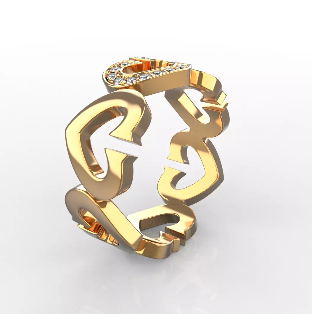 Wedding Love Ring Free 3D print model