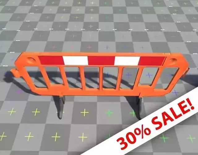 Road segregation barrier  Chapter 8  - road works Low-poly 3D model