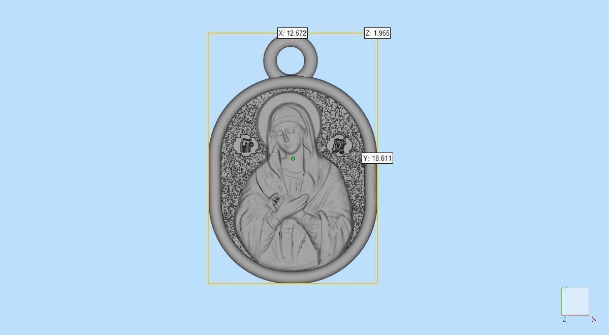 Orthodox cross Mary  3D print model 3D print model_3