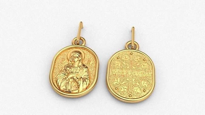 Orthodox cross Mary  3D print model 3D print model