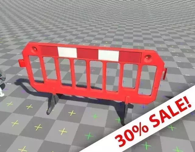 Road segregation barrier Chapter 8 - Version2 Low-poly 3D model