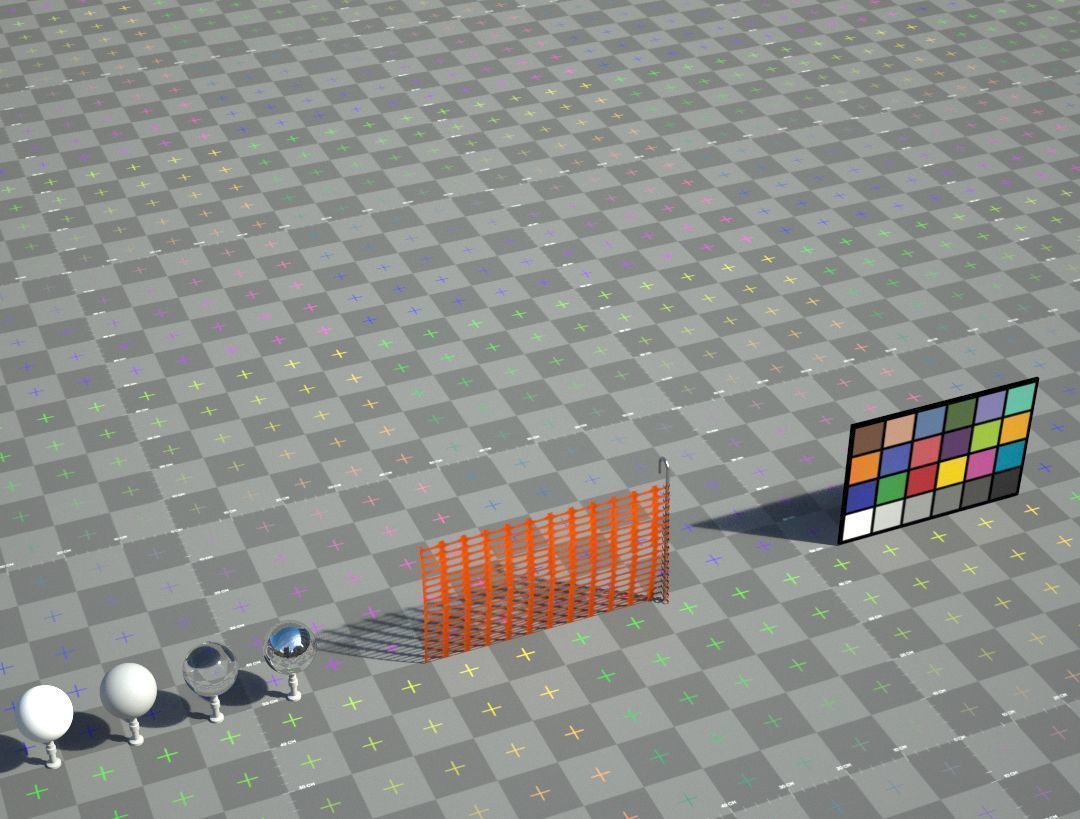 Road segregation Net barrier - with rebar Low-poly 3D model_2