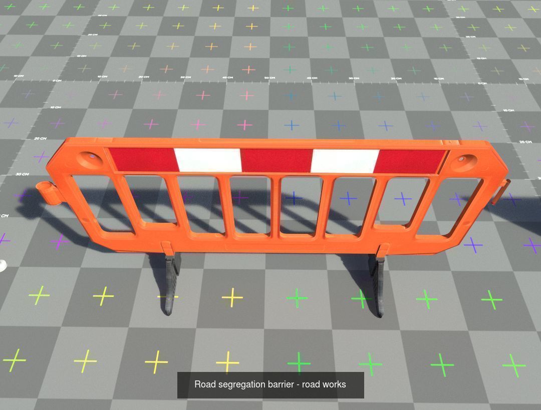 Road blocks and segregation value bundle 3D Model Collection_5