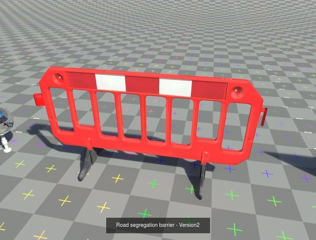 Road blocks and segregation value bundle 3D Model Collection_6