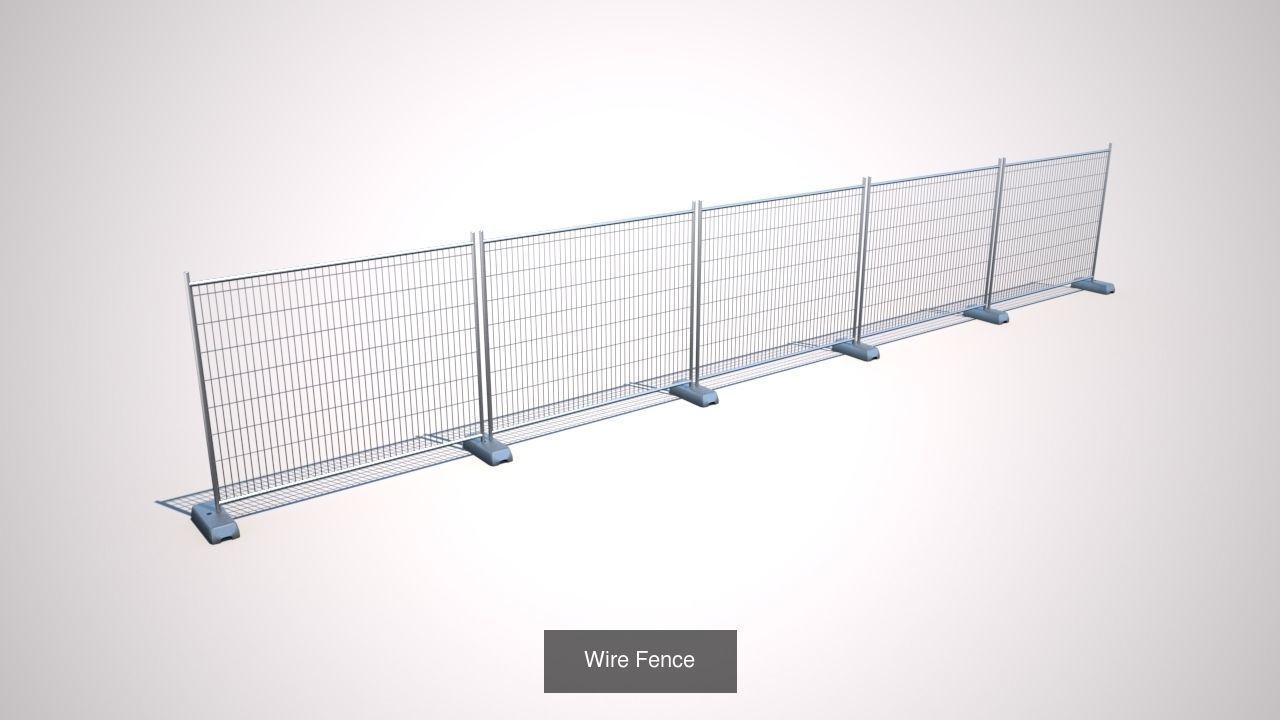 Road blocks and segregation value bundle 3D Model Collection_3