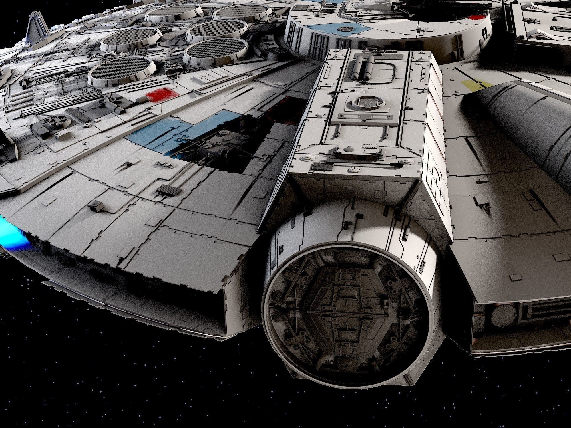 Millenium Falcon Space Ship Star Wars 3D model_4