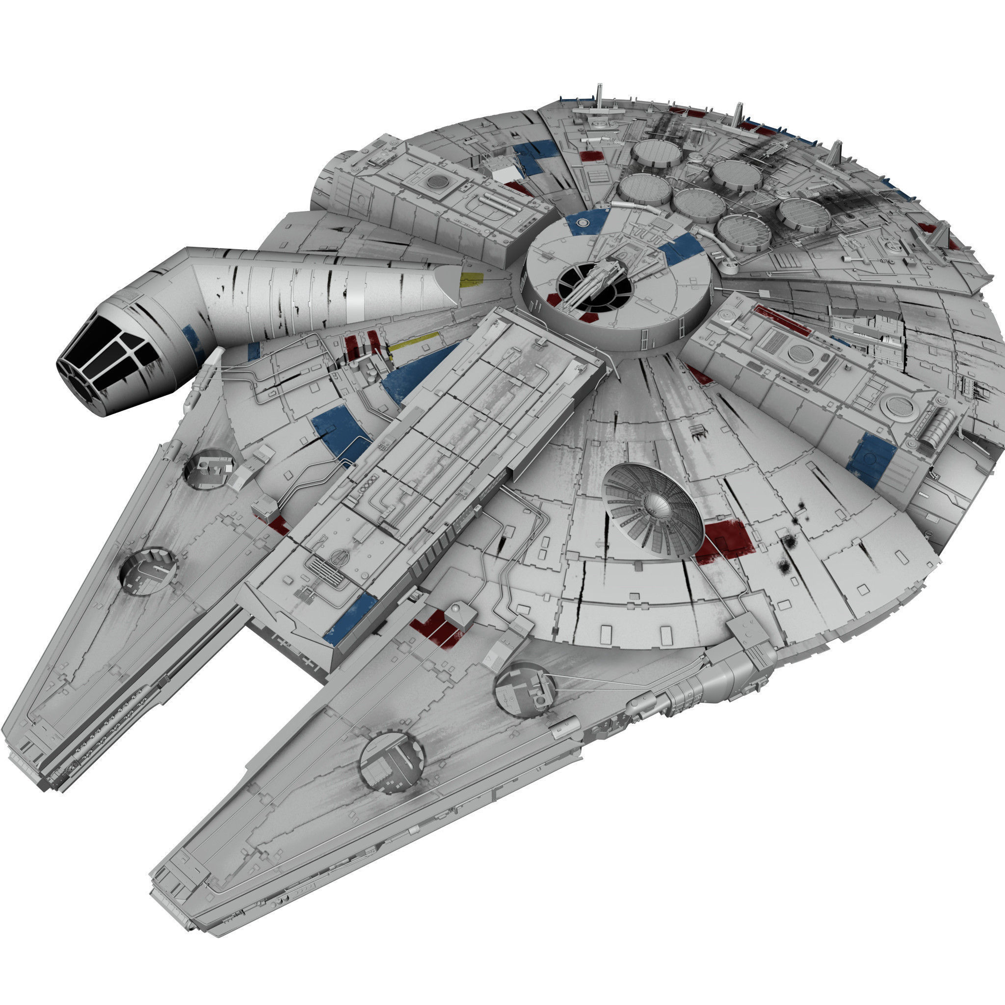 Millenium Falcon Space Ship Star Wars 3D model_10