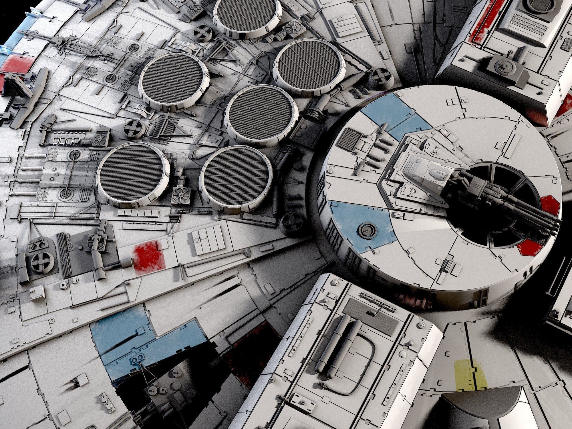 Millenium Falcon Space Ship Star Wars 3D model_5