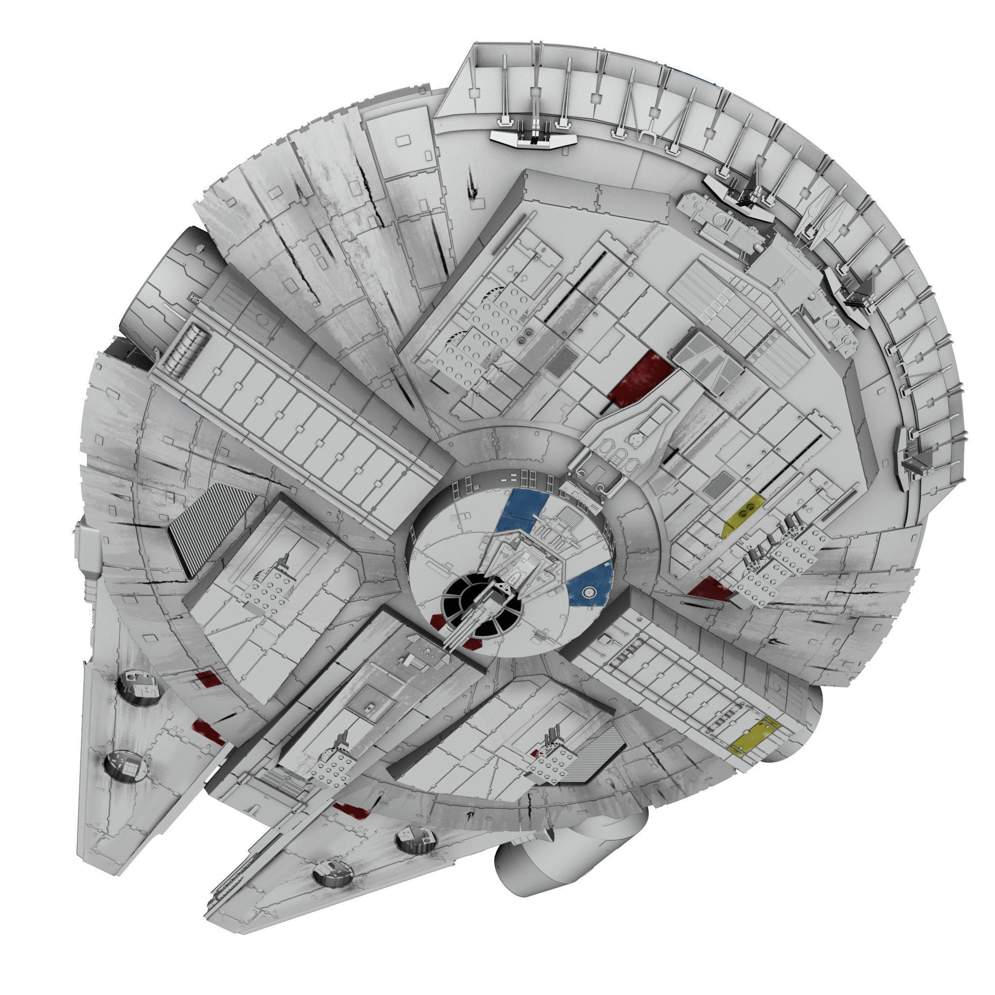 Millenium Falcon Space Ship Star Wars 3D model_13