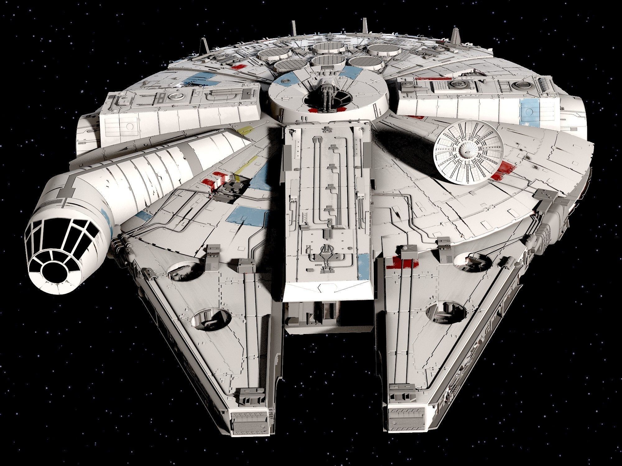 Millenium Falcon Space Ship Star Wars 3D model_2