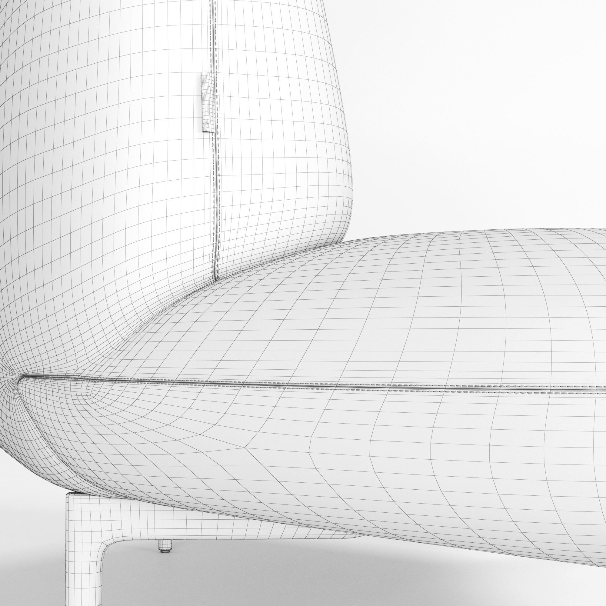Haworth Openest Feather Sofa Symmetrical 3D model_6
