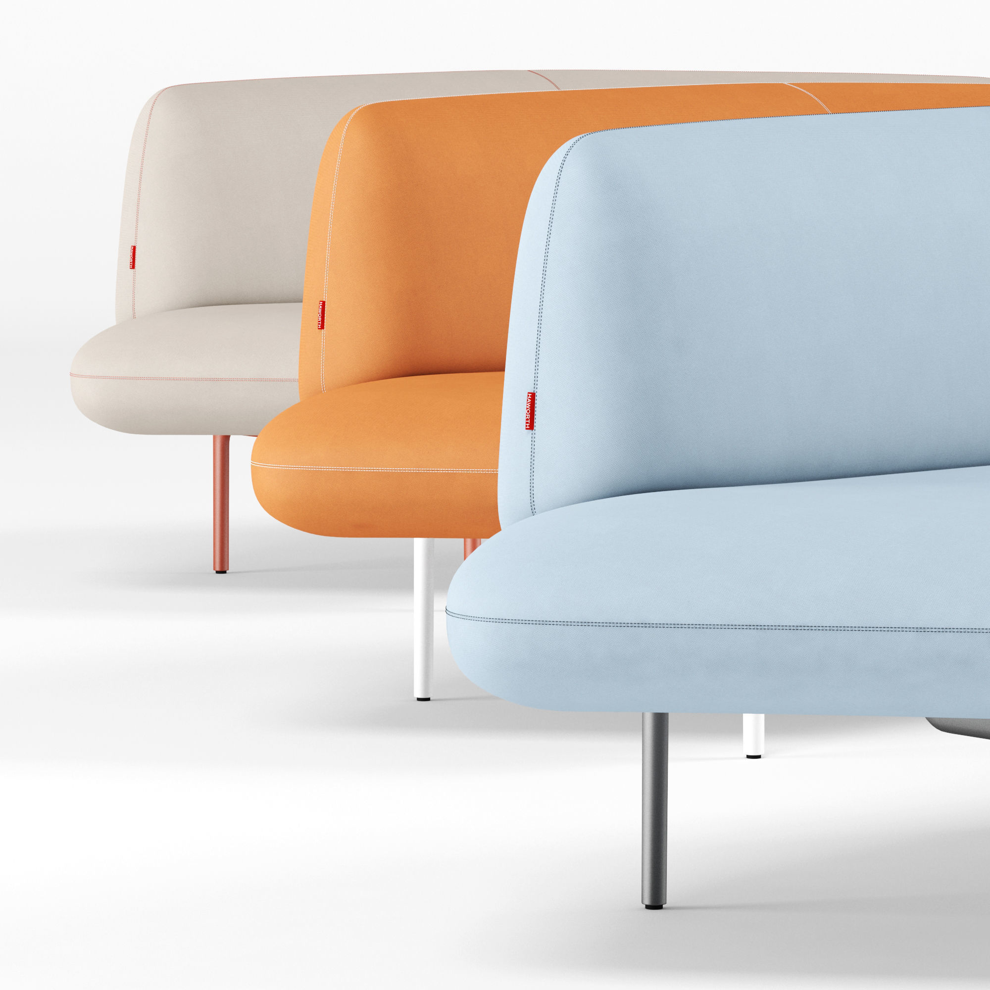 Haworth Openest Feather Sofa Symmetrical 3D model_2