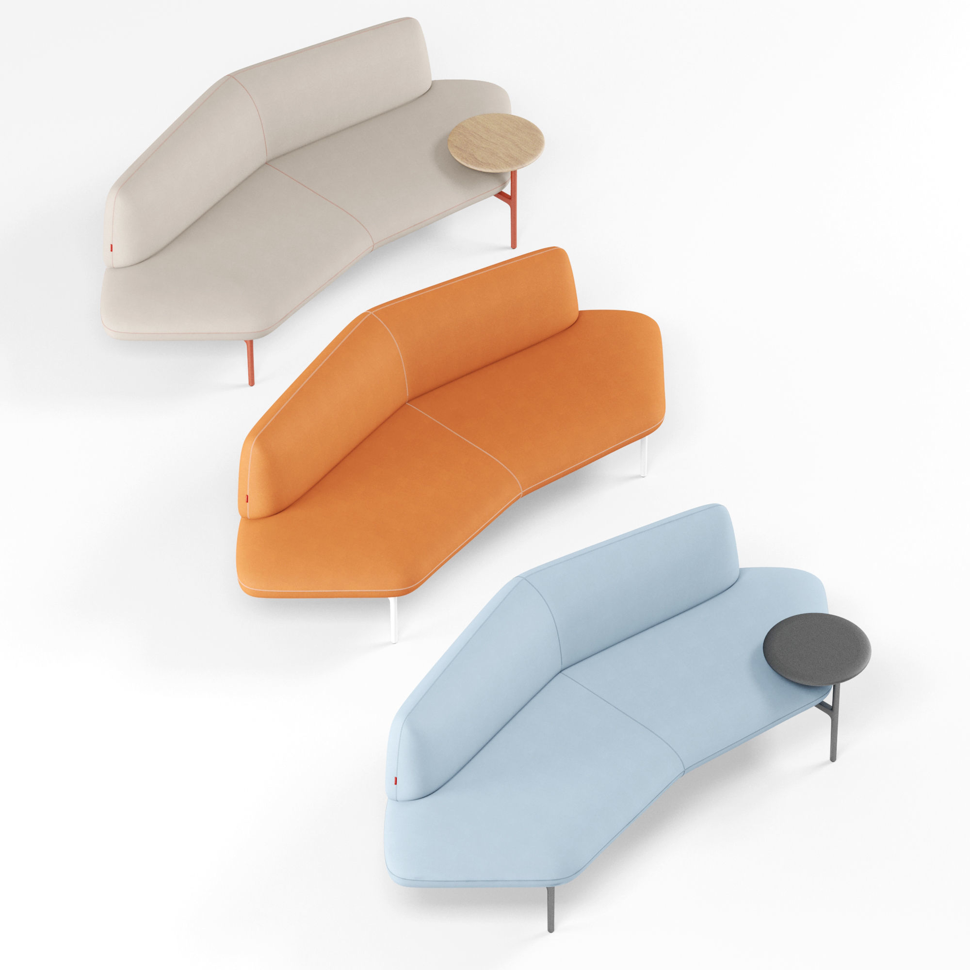 Haworth Openest Feather Sofa Symmetrical 3D model_4