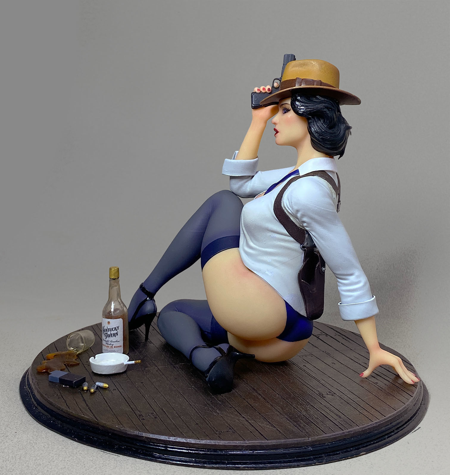 Noir sitting pose 3D print model_12