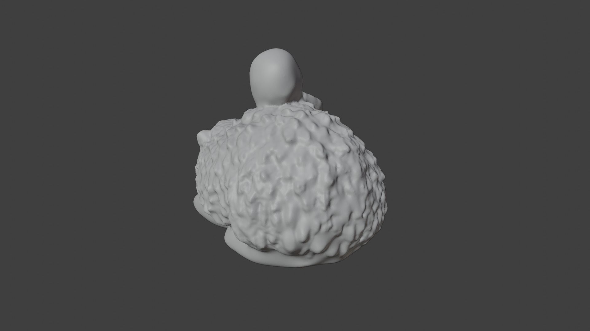 Garden Hedgehog statue 3D print model_6