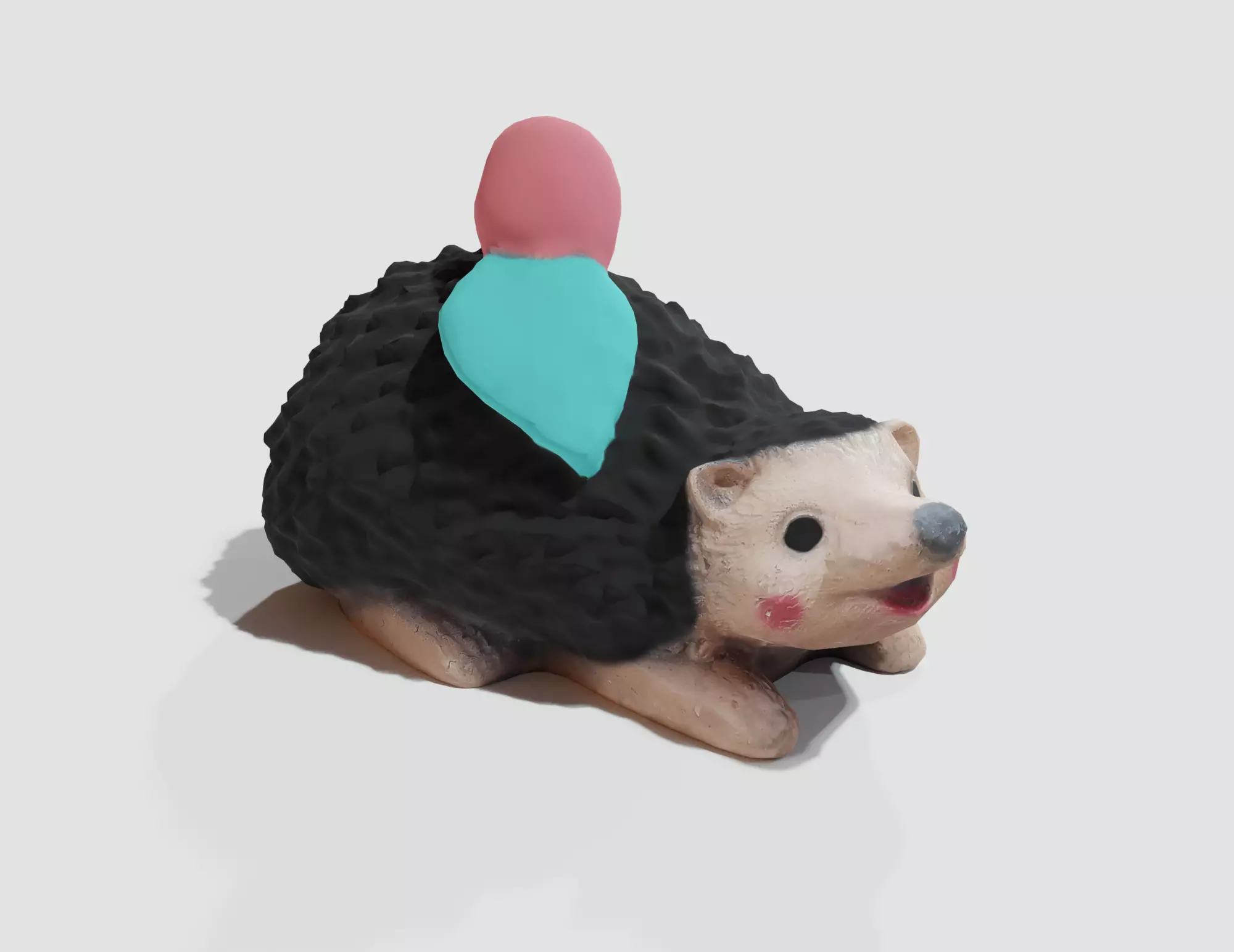 Garden Hedgehog statue 3D print model_0