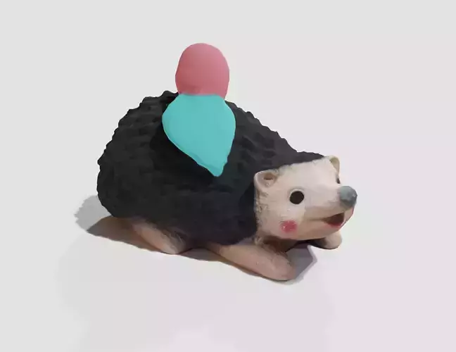 Garden Hedgehog statue 3D print model