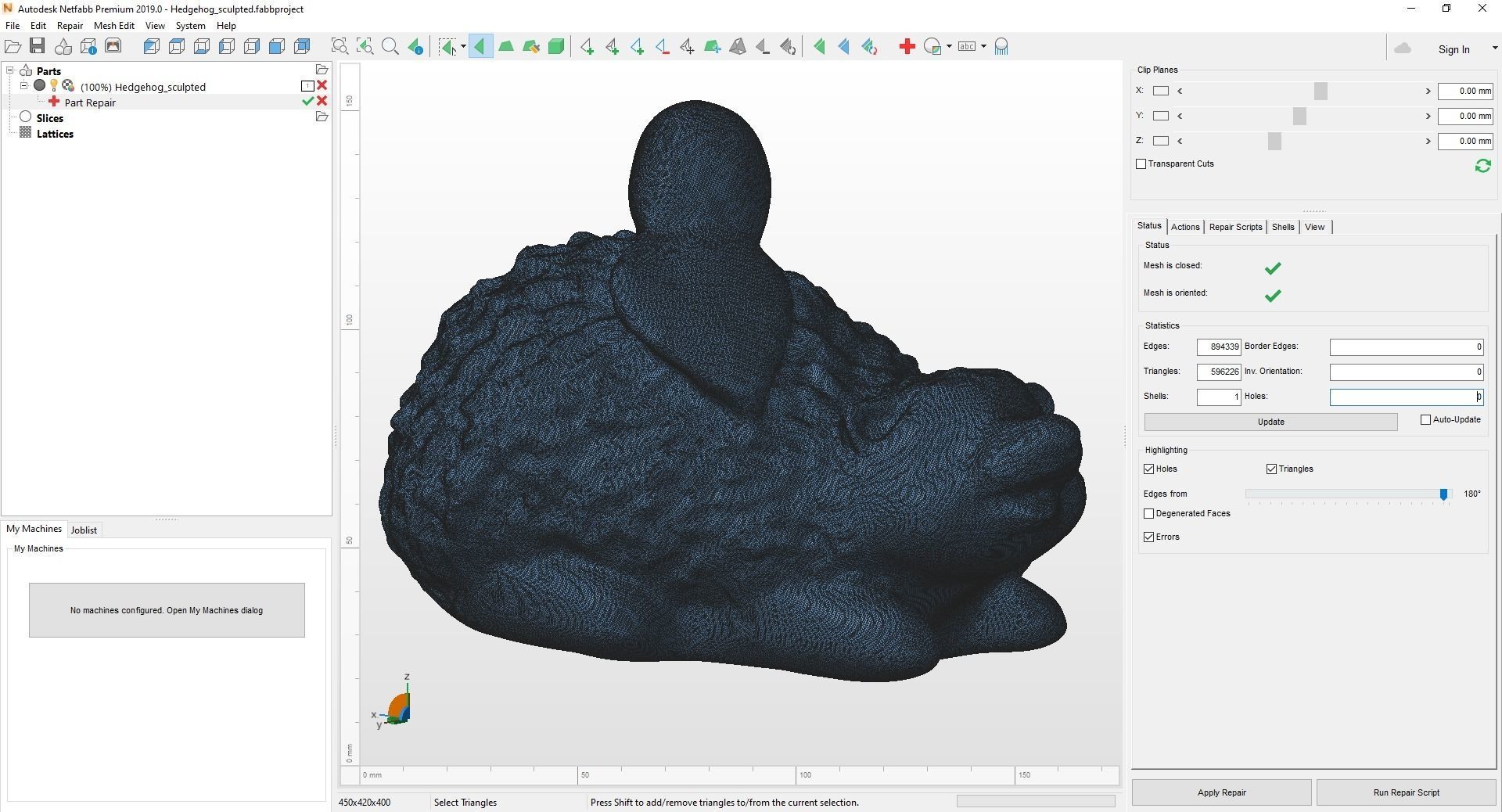 Garden Hedgehog statue 3D print model_1