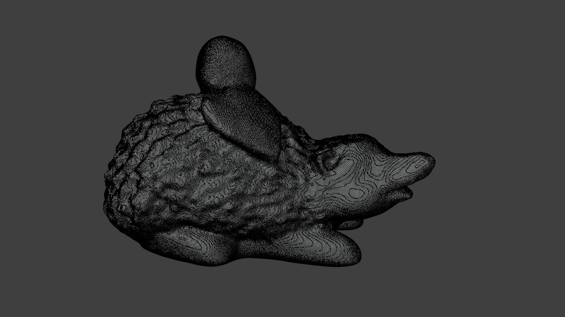 Garden Hedgehog statue 3D print model_12