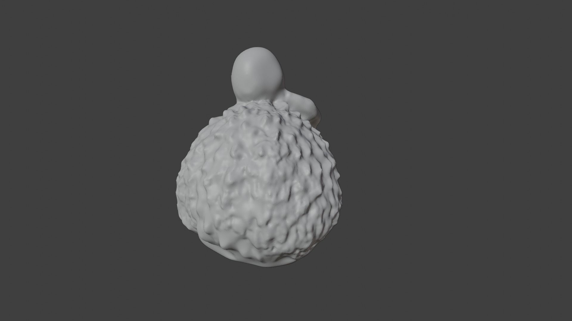 Garden Hedgehog statue 3D print model_5